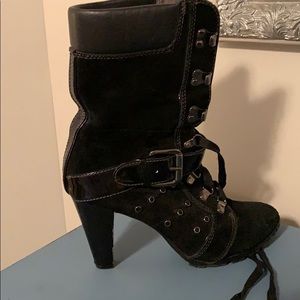 Aldo Suede & Patent Short Boots